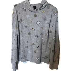 Art Class Girls XL 14-16 Grey Pint Lightweight Hoodie Back to School Academia